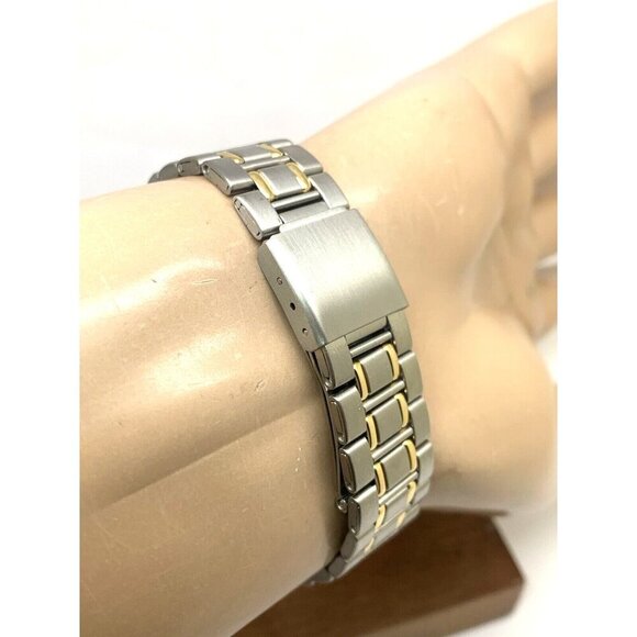 Manheim Auto Auction Men's Watch Quartz Gold Dial Two Tone Stainless Steel 40mm - Picture 10 of 14